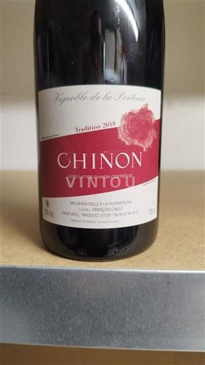 Údolí Loiry Chinon Vignoble De La Poëlerie Tradition 2018