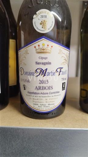 Jura Arbois Domaine Martin Faudot Savagnin 2015