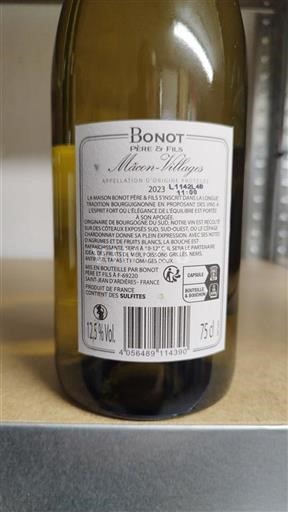 Burgundsko Mâcon a mâconské vesnice Bonot Père & Fils 2023