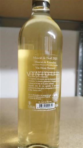 Roussillon Muscat de Rivesaltes Arnaud De Villeneuve Muscat de Noël 2021