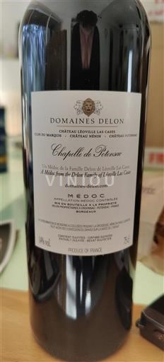 Bordeaux Médoc Domaine Delon Chapelle de Potensac 2018