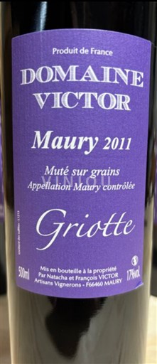Roussillon Maury Domaine Victor Griotte 2011
