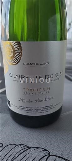 Rhônen laakso Clairette de Die Domaine Long Tradition Ei vuosikertaa