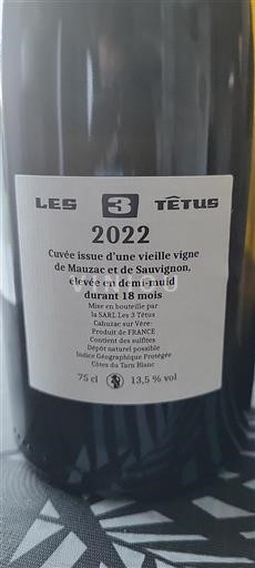 Jihozápad Côtes du Tarn Les 3 Têtus 2022