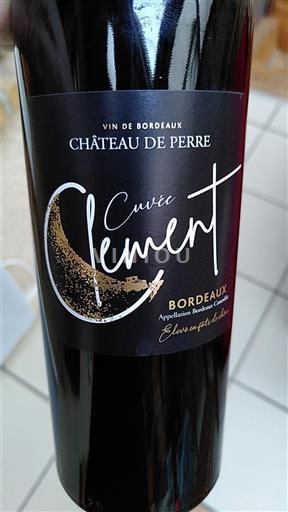 Vin Rouge sec Clément Château Perre 2022 France Bordeaux