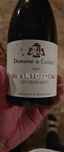 Burgundsko Mercurey Premier Cru Domaine Cardon Les Croichots 2020