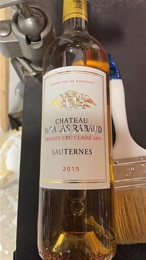 Bordeaux Sauternes Premier Cru Château Sigalas Rabaud 2015