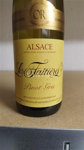 Alsácia Pinot gris Les Faîtières 2019