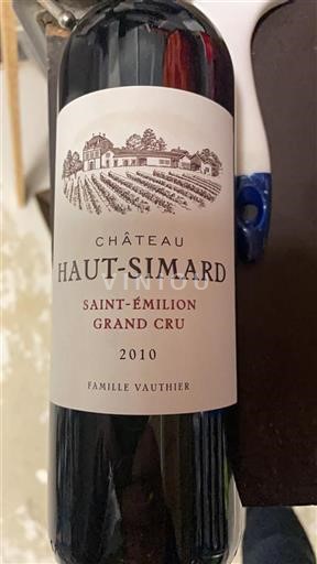 Bordeaux Saint-Émilion Grand Cru Château Hautsimard 2010