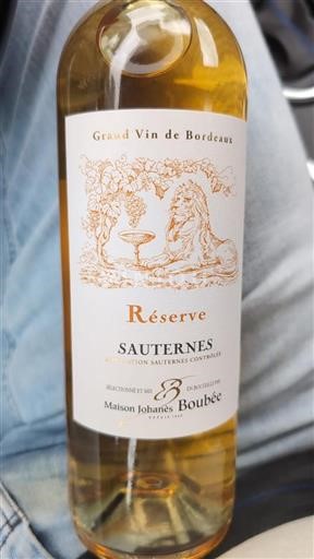 Bordeaux Sauternes Maison Johanes Boubée Réserve Non-Vintage