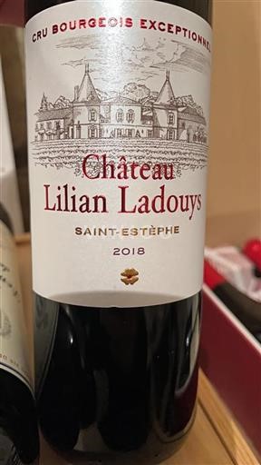 Bordeaux Saint-Estèphe Cru Bourgeois Exceptionnel Château Lilian Ladouys 2018