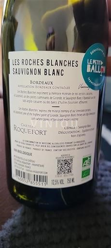 Bordeaux Château Roquefort Les Roches Blanches 2024