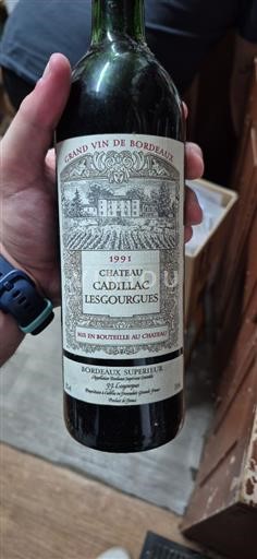 Bordeaux Bordeaux Supérieur Château Cadillac Lesgourgues 1991