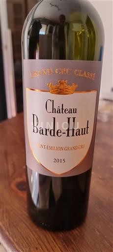 Bordeaux Saint-Émilion Grand Cru Château Bardehaut 2015