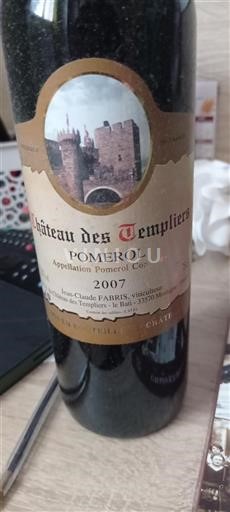 Bordeaux Pomerol Château Des Templiers 2007