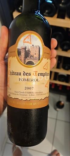 Burdeos Pomerol Château Des Templiers 2007
