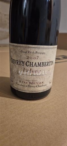 Bourgogne Gevrey-chambertin René Bouvier La Justice 2007