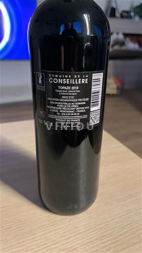 Languedoc-Roussillon Pays d'Oc Domaine La Conseillère Topaze 2019