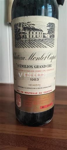Bordeaux Saint-Émilion Grand Cru Grand Cru Château Monlot Capet 1983