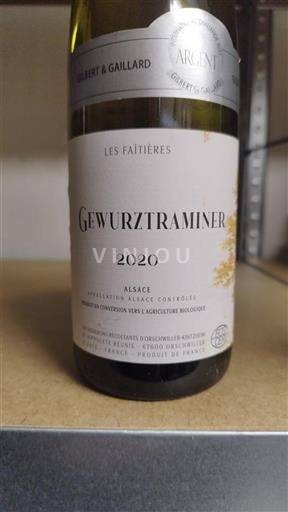 Alsacia Gewurztraminer Les Faîtières 2020