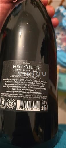 Linguadoca Corbières Château Fontenelles Renaissance 2022