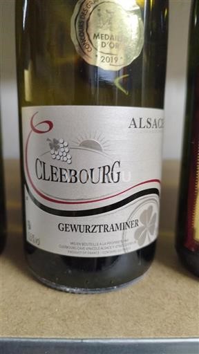 Alsacia Gewurztraminer Cave De Cleebourg Médaille d'or 2019 2019