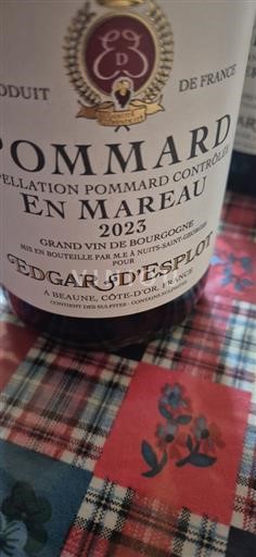 Burgund Pommard Grand Cru Edgar Esplot En Mareau 2023