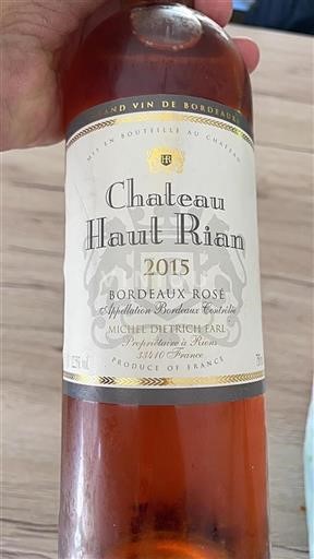 Bordeaux Château Haut Rian 2015