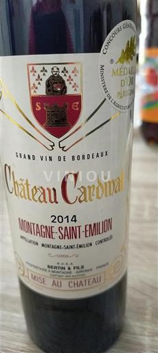 Bordeaux Montagne-saint-émilion Château Cardinal 2014