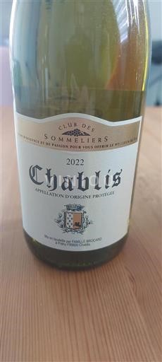 Bourgogne Chablis Famille Brocard Club des Sommeliers 2022