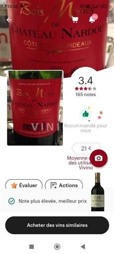 Bordeaux Côtes-de-Bordeaux Château Nardou Bois de Meney 2016