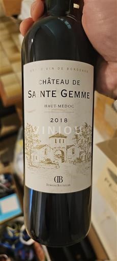 Bordeaux Haut-Médoc Château de Sainte Gemme 2018