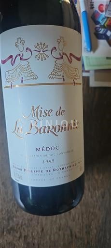 Bordeaux Médoc Baron Philippe De Rothschild Mise de La Baronnie 1995
