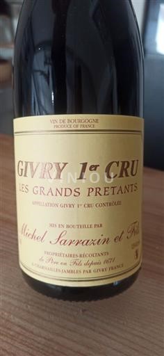 Bourgondië Givry Premier Cru Michel Sarrazin Et Fils Les Grands Pretants 2023