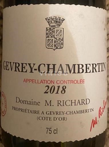 Borgogna Gevrey-Chambertin M. Richard 2018