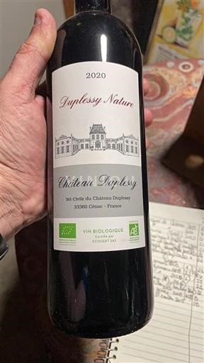 Bordeaux Château Duplessy Duplessy Nature 2020