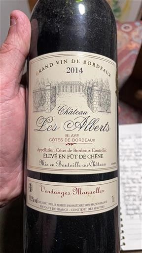 Bordeaux Blaye-Côtes-de-Bordeaux Château Les Alberts 2014