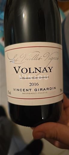 Bourgogne Volnay Vincent Girardin Les Vieilles Vignes 2016