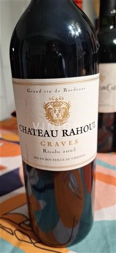 Bordeaux Graves Château Rahoul 2003