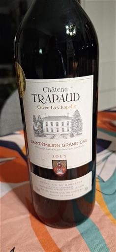 Bordeaux Saint-Émilion Grand Cru Grand Cru Château Trapaud La Chapelle 2013