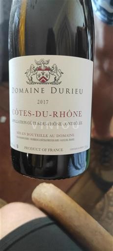 Vallée du Rhône Côtes-du-rhône Domaine Durieu 2017