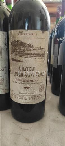 Bordeaux Moulis-en-Médoc Cru Bourgeois Château Moulin De Saint Vincent 1992