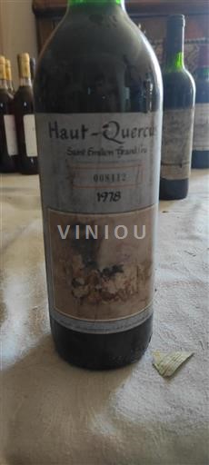 Vin Rouge sec Hautquercus 1978 France Bordeaux Saint-Émilion Grand Cru Grand Cru