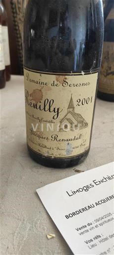 Vallée de la Loire Reuilly Domaine Seresnes 2001