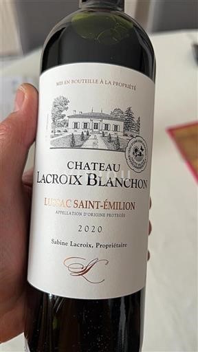 Bordeaux Lussac-Saint-Émilion Château Lacroix Blanchon 2020