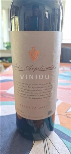 La Rioja rioja Félix Azpilicueta Reserva 2017