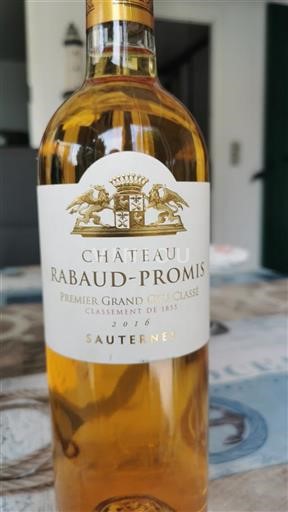 Bordeaux Sauternes Premier Grand Cru Château Rabaudpromis 2016