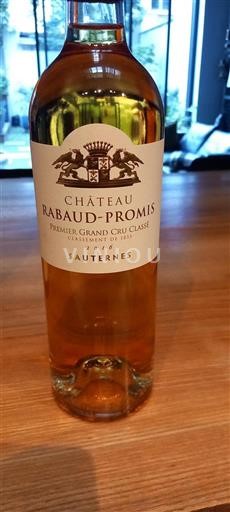 Bordeaux Sauternes Premier Grand Cru Château Rabaudpromis 2016