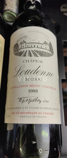 Vin Rouge sec Loudenne 1982 France Bordeaux Médoc AOC Cru Bourgeois