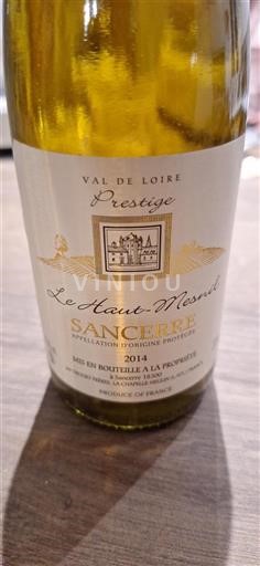 Vallée de la Loire Sancerre Val De Loire Prestige 2014
